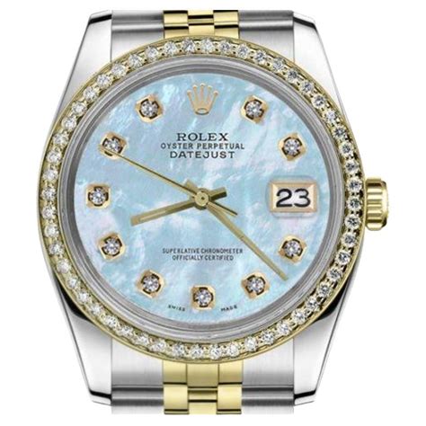 rolex datejust baby bleu